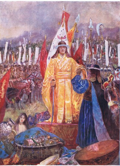 The Grand Marshall proclaimed emperor on the battlefield 824 AD by Henry Charles Seppings Wright